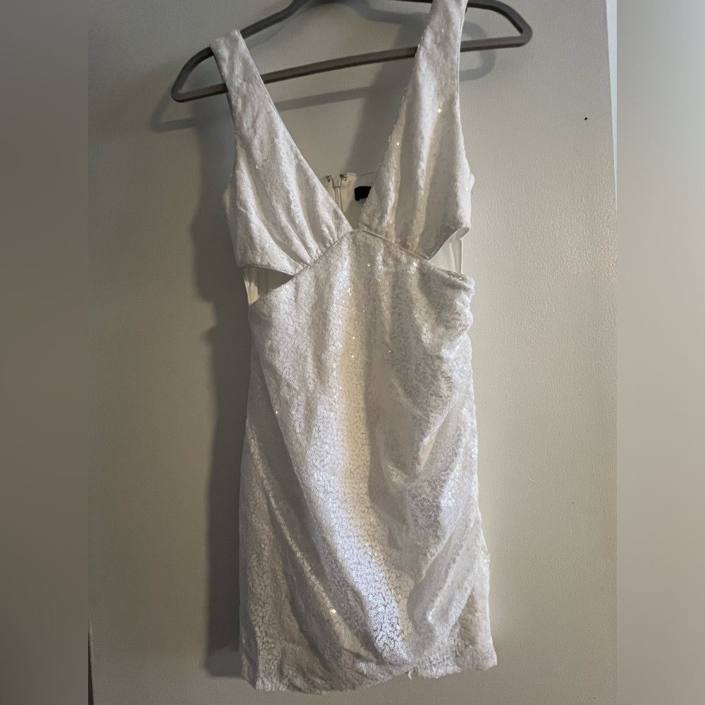 Lulu’s sequin white dress